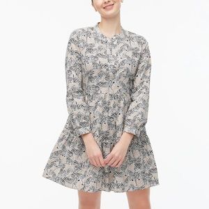 JCrew Factory Animal-Print Tiered Dress M